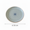 Striped Plate with 26cm Diameter