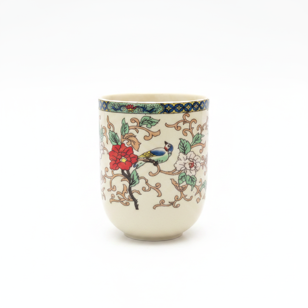 Tea cup on white background