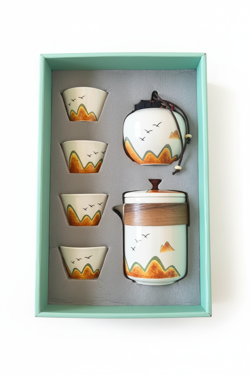 Tea Set in Box Top View