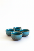 Teal Ceramic Cups - White Background