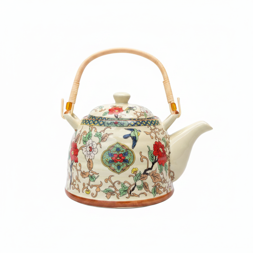 Teapot on white background