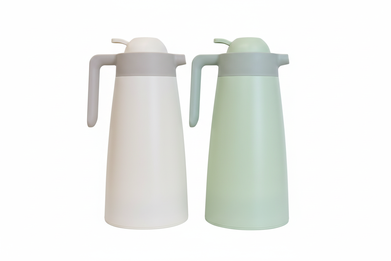 Thermos bottles - white and mint green