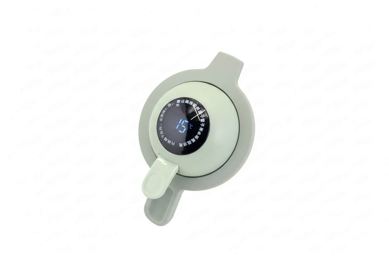 Thermos lid with digital temperature display