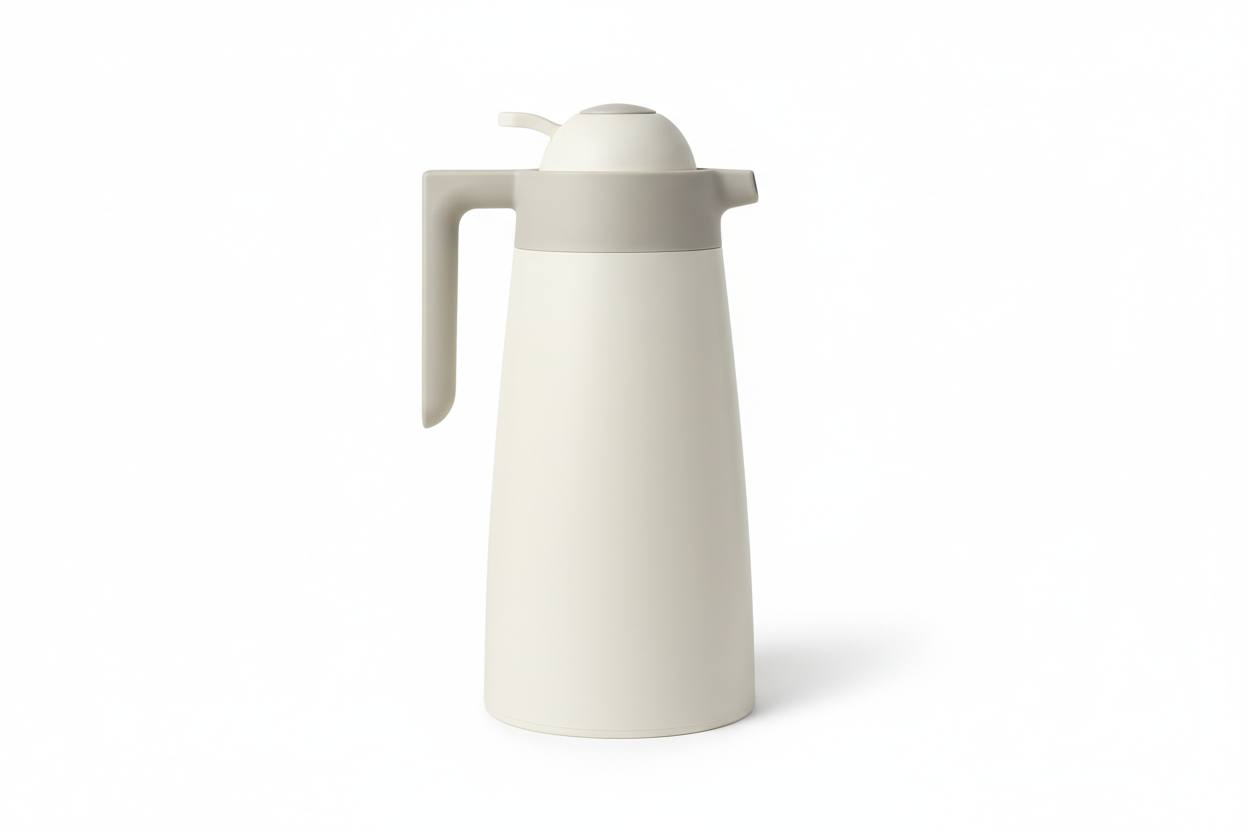 White thermos bottle detail